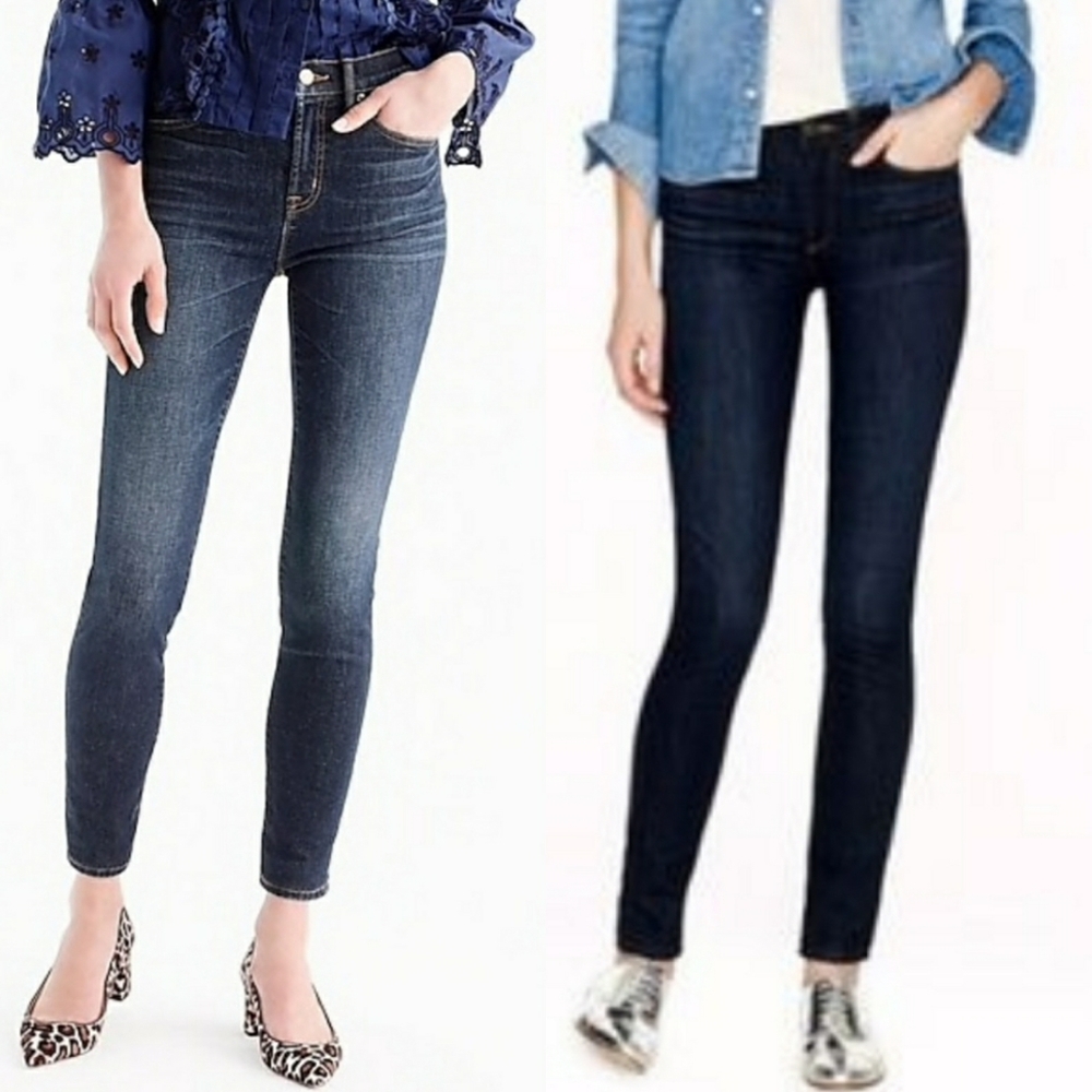 J CREW MIDRISE TOOTHPICK raw frayed hem jeans  27R